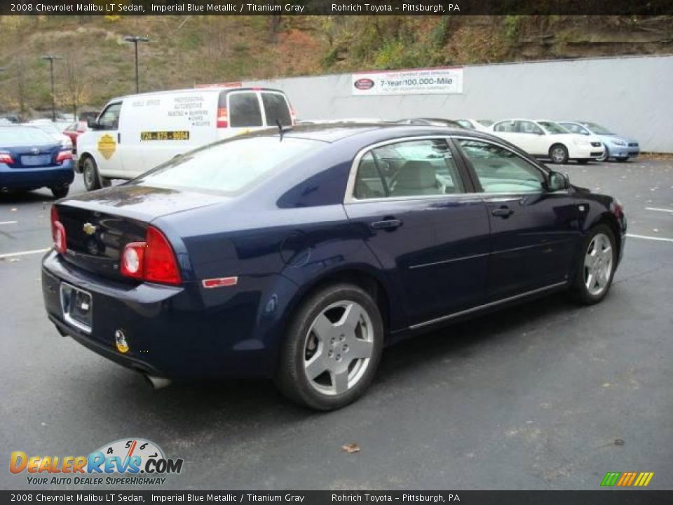 2008 Chevrolet Malibu LT Sedan Imperial Blue Metallic / Titanium Gray Photo #5