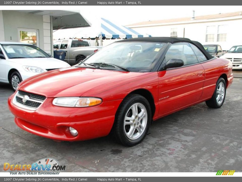 1997 Chrysler Sebring JXi Convertible Indy Red / Camel Photo #2