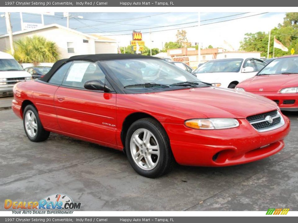 1997 Chrysler Sebring JXi Convertible Indy Red / Camel Photo #6