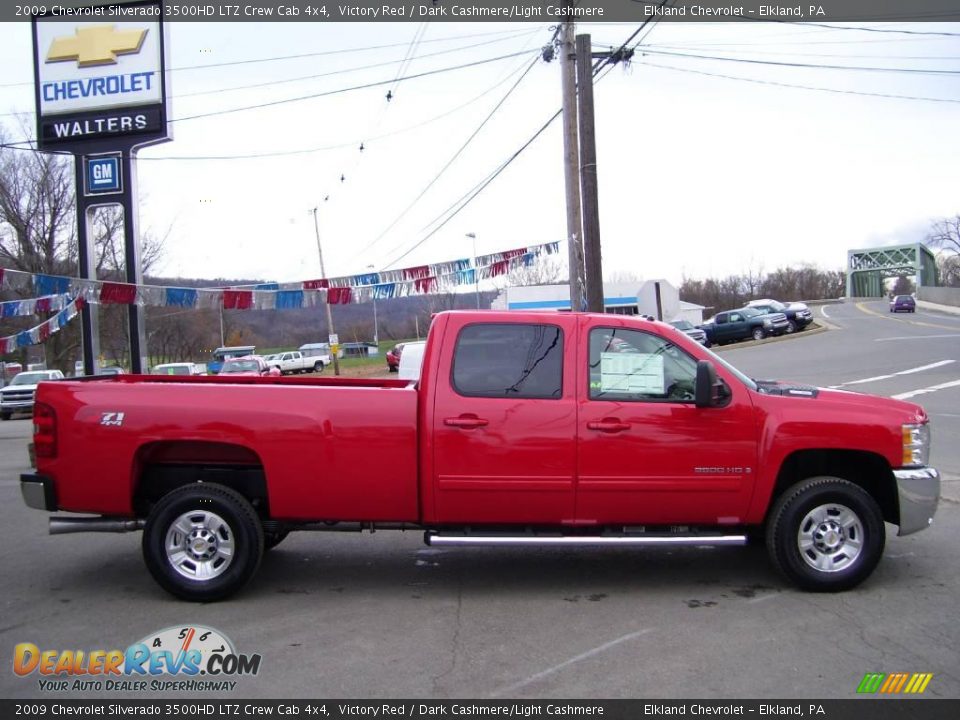 2009 Chevrolet Silverado 3500HD LTZ Crew Cab 4x4 Victory Red / Dark Cashmere/Light Cashmere Photo #1