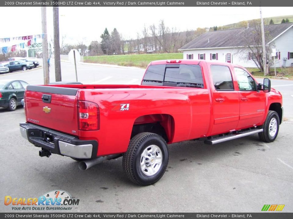 2009 Chevrolet Silverado 3500HD LTZ Crew Cab 4x4 Victory Red / Dark Cashmere/Light Cashmere Photo #2