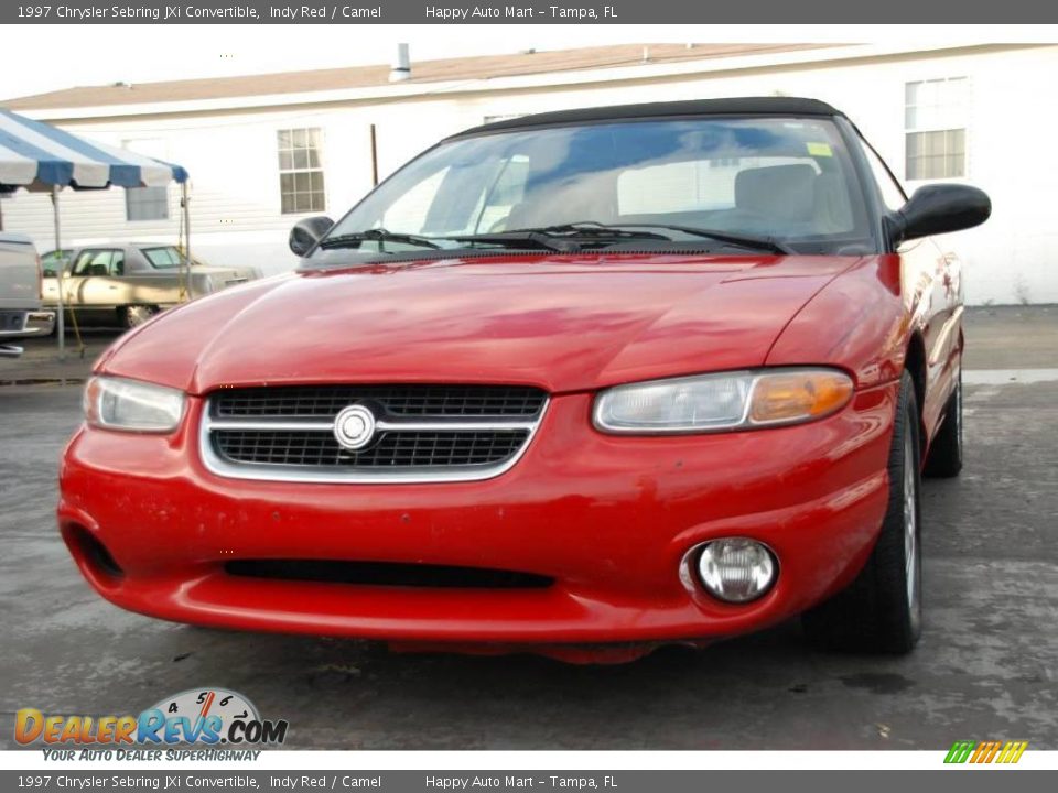 1997 Chrysler Sebring JXi Convertible Indy Red / Camel Photo #8