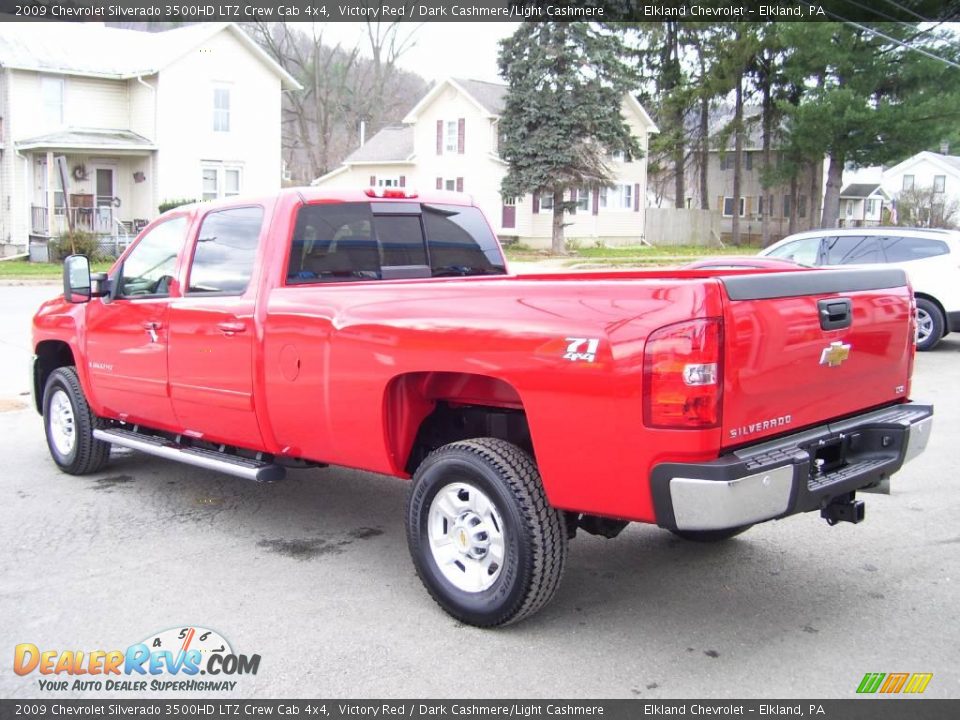 2009 Chevrolet Silverado 3500HD LTZ Crew Cab 4x4 Victory Red / Dark Cashmere/Light Cashmere Photo #5