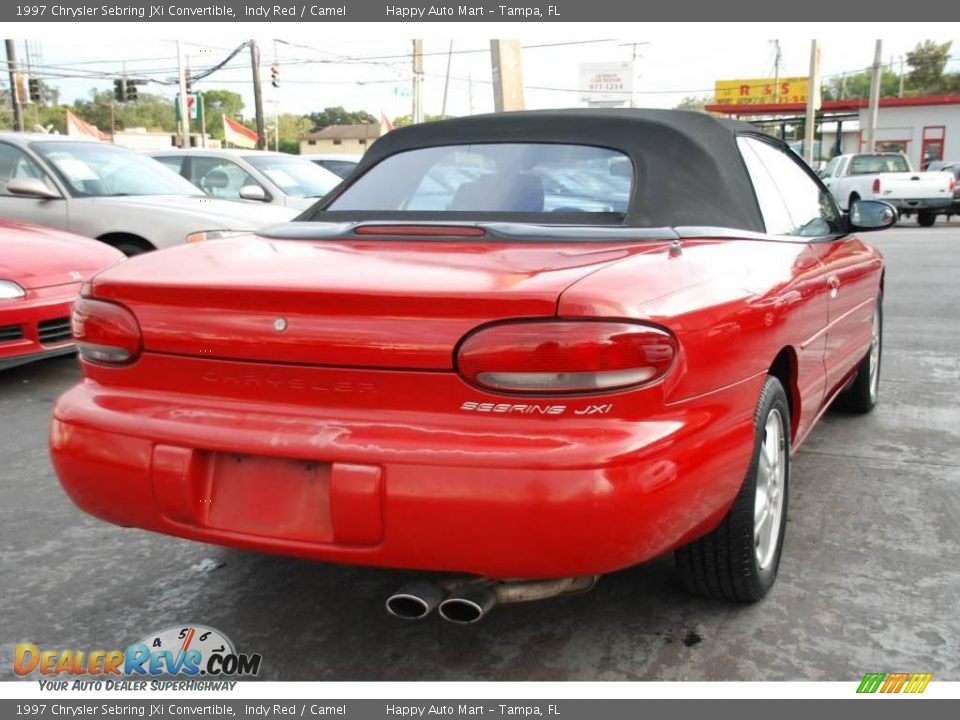 1997 Chrysler Sebring JXi Convertible Indy Red / Camel Photo #10