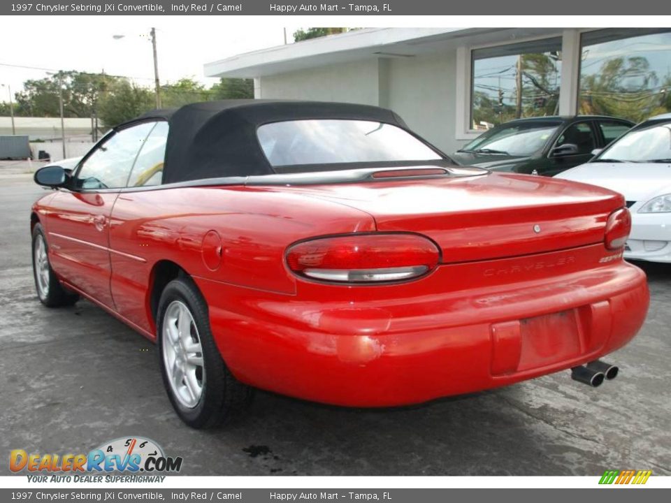 1997 Chrysler Sebring JXi Convertible Indy Red / Camel Photo #12