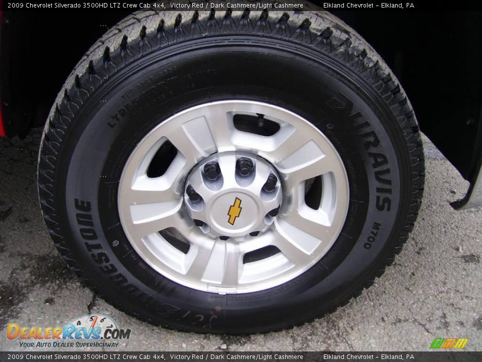2009 Chevrolet Silverado 3500HD LTZ Crew Cab 4x4 Victory Red / Dark Cashmere/Light Cashmere Photo #10