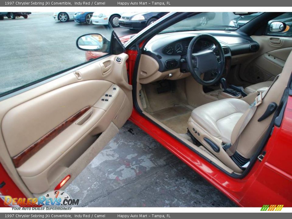 1997 Chrysler Sebring JXi Convertible Indy Red / Camel Photo #14