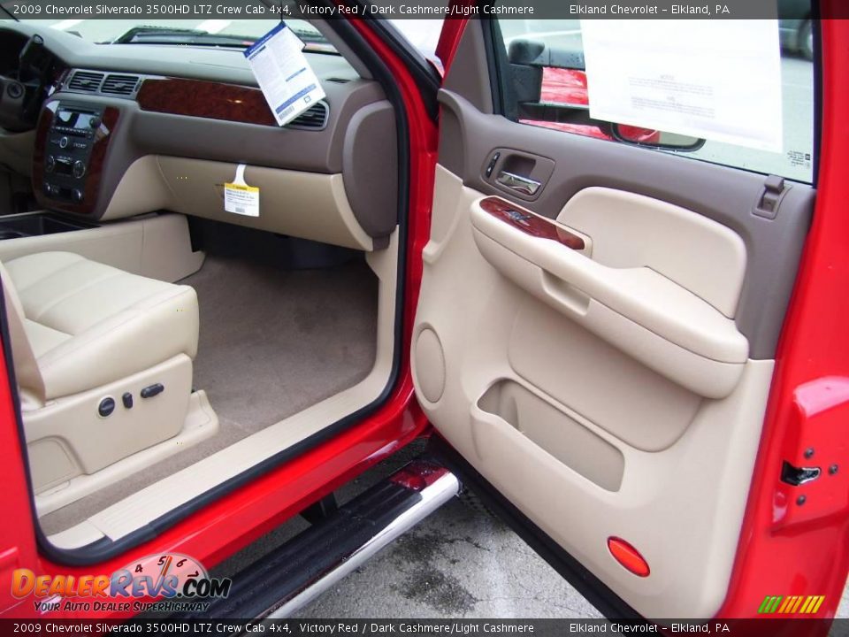 2009 Chevrolet Silverado 3500HD LTZ Crew Cab 4x4 Victory Red / Dark Cashmere/Light Cashmere Photo #22