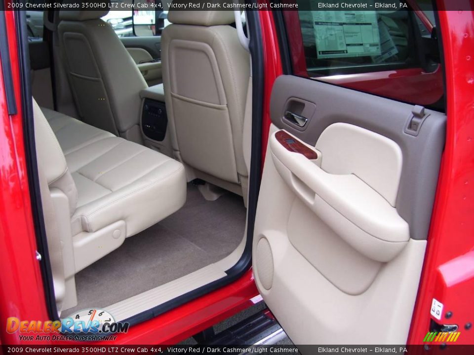 2009 Chevrolet Silverado 3500HD LTZ Crew Cab 4x4 Victory Red / Dark Cashmere/Light Cashmere Photo #25