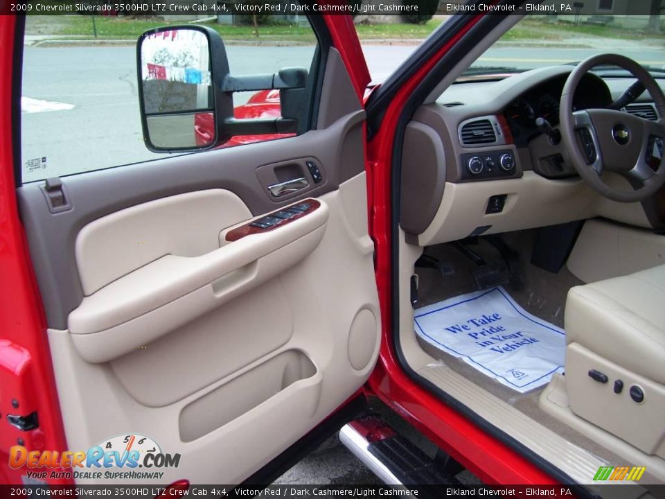 2009 Chevrolet Silverado 3500HD LTZ Crew Cab 4x4 Victory Red / Dark Cashmere/Light Cashmere Photo #33
