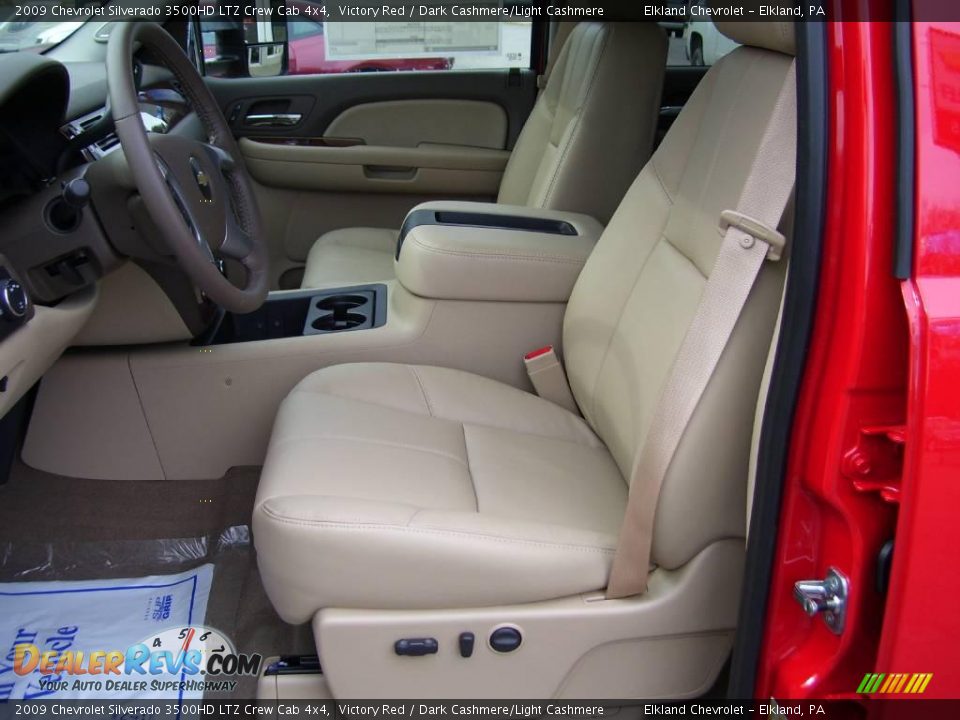 2009 Chevrolet Silverado 3500HD LTZ Crew Cab 4x4 Victory Red / Dark Cashmere/Light Cashmere Photo #36