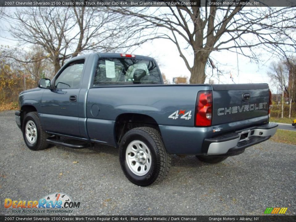 2007 Chevrolet Silverado 1500 Classic Work Truck Regular Cab 4x4 Blue Granite Metallic / Dark Charcoal Photo #3