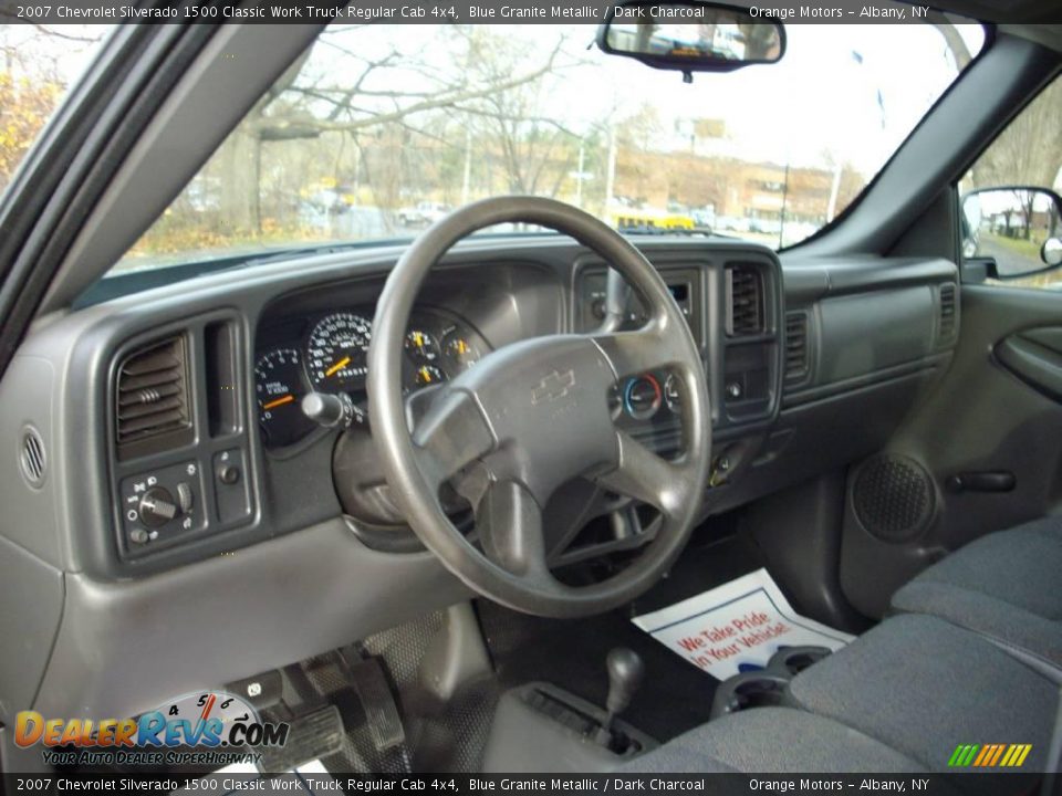 2007 Chevrolet Silverado 1500 Classic Work Truck Regular Cab 4x4 Blue Granite Metallic / Dark Charcoal Photo #9