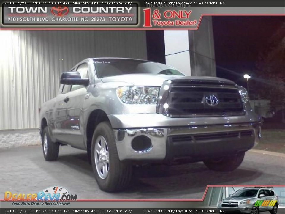 2010 Toyota Tundra Double Cab 4x4 Silver Sky Metallic / Graphite Gray Photo #1