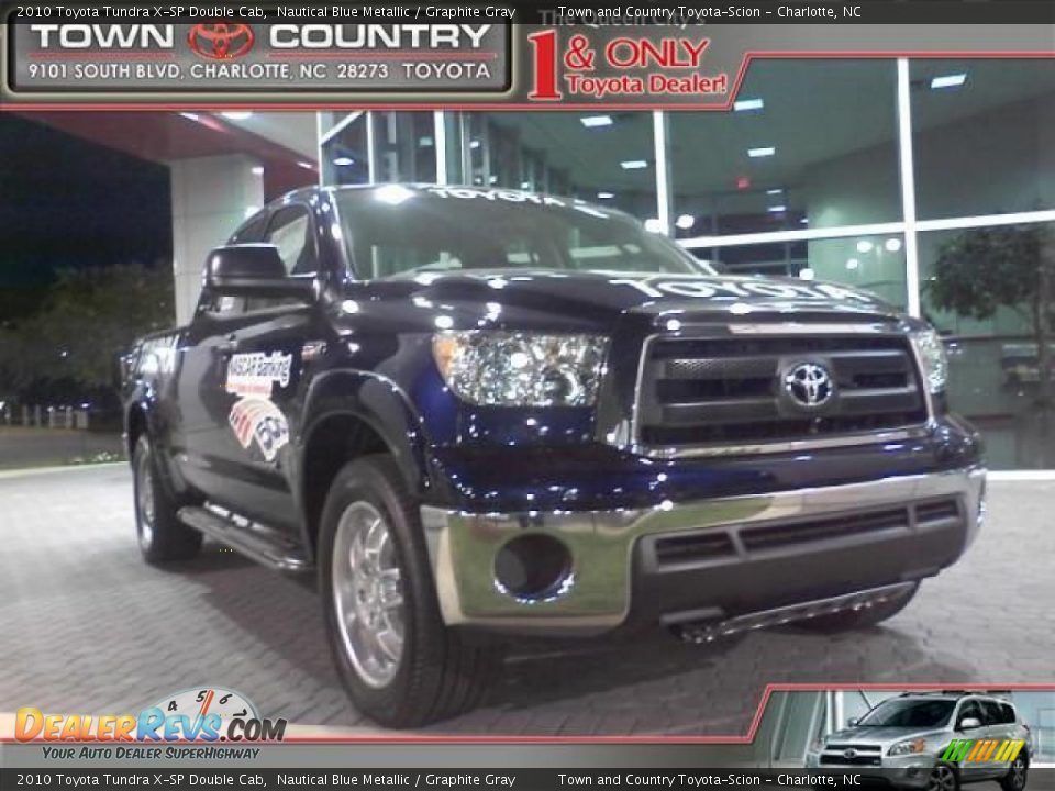 2010 Toyota Tundra X-SP Double Cab Nautical Blue Metallic / Graphite Gray Photo #2