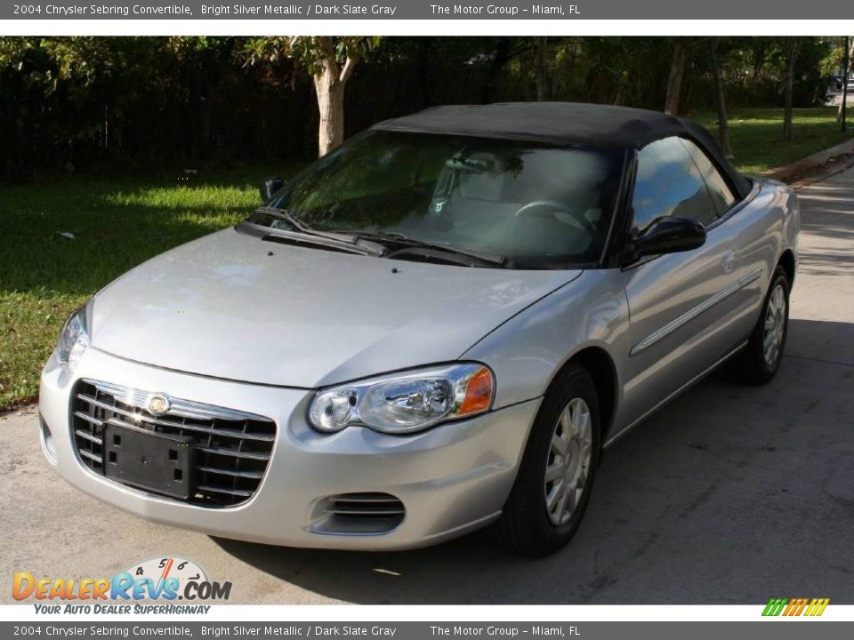 2004 Chrysler Sebring Convertible Bright Silver Metallic / Dark Slate Gray Photo #10