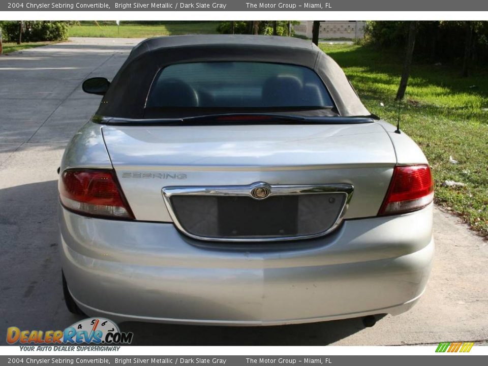 2004 Chrysler Sebring Convertible Bright Silver Metallic / Dark Slate Gray Photo #19
