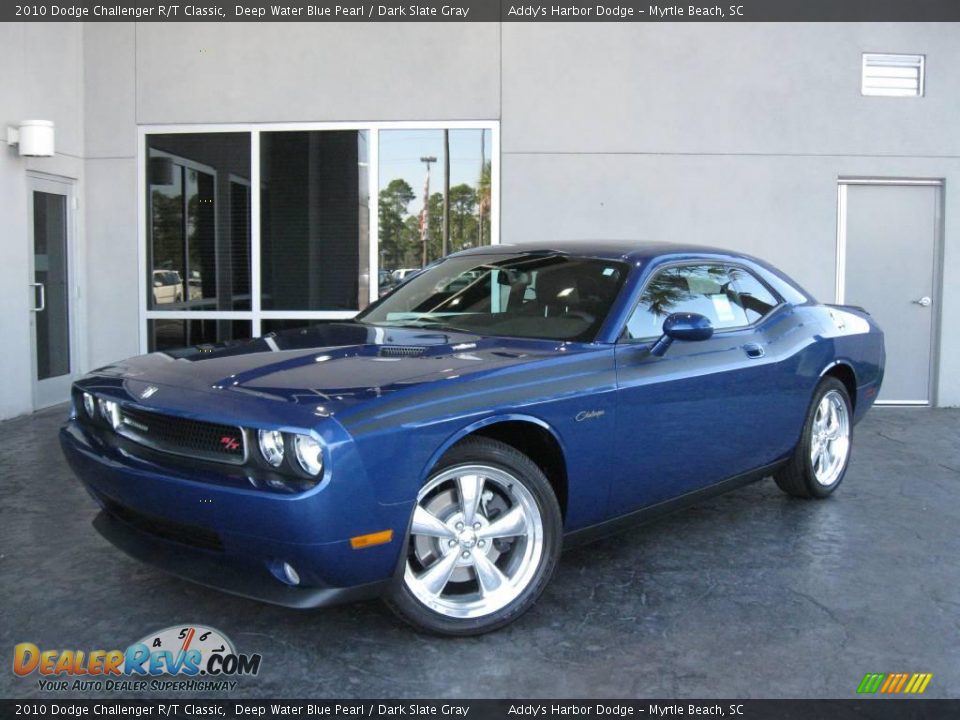 2010 Dodge Challenger R/T Classic Deep Water Blue Pearl / Dark Slate Gray Photo #2