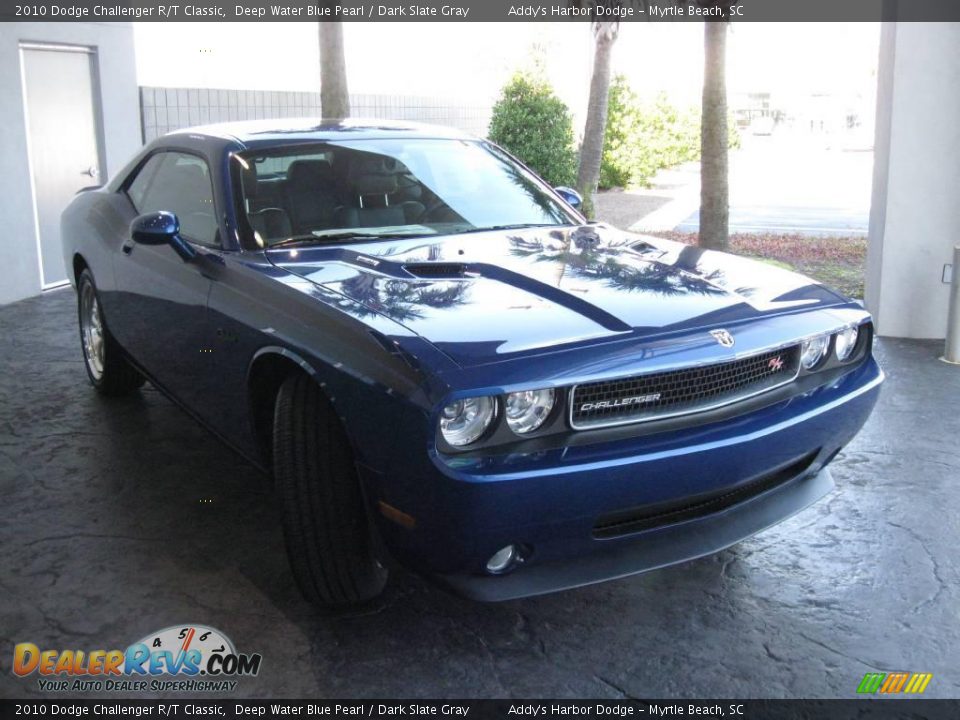 2010 Dodge Challenger R/T Classic Deep Water Blue Pearl / Dark Slate Gray Photo #4