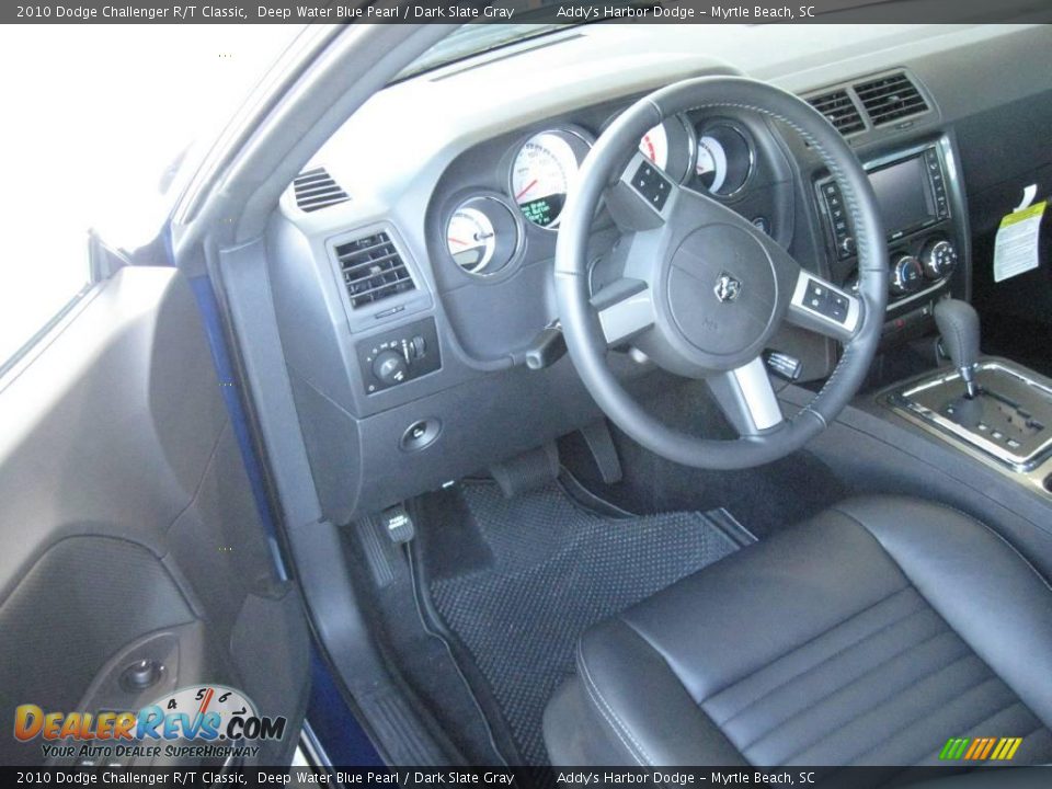 2010 Dodge Challenger R/T Classic Deep Water Blue Pearl / Dark Slate Gray Photo #14