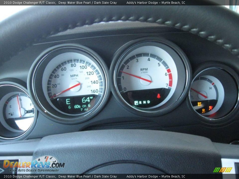 2010 Dodge Challenger R/T Classic Deep Water Blue Pearl / Dark Slate Gray Photo #28
