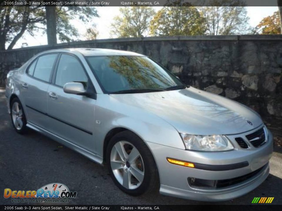 2006 Saab 9-3 Aero Sport Sedan Silver Metallic / Slate Gray Photo #1