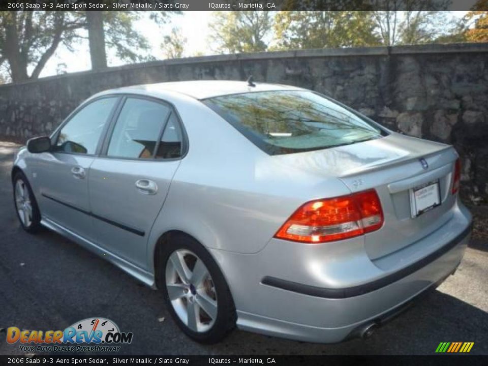 2006 Saab 9-3 Aero Sport Sedan Silver Metallic / Slate Gray Photo #4