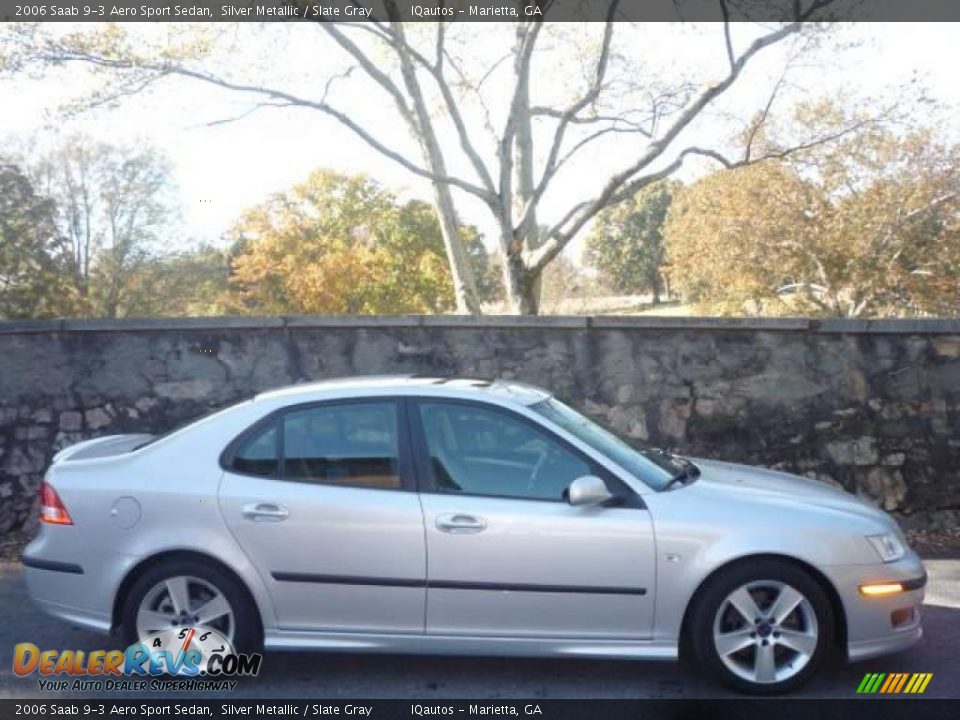 2006 Saab 9-3 Aero Sport Sedan Silver Metallic / Slate Gray Photo #5
