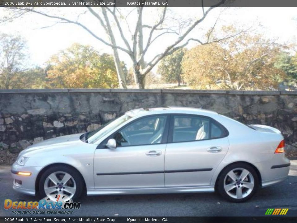 2006 Saab 9-3 Aero Sport Sedan Silver Metallic / Slate Gray Photo #6