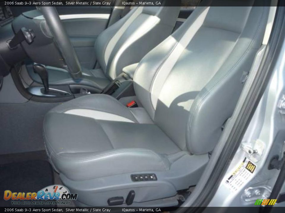 2006 Saab 9-3 Aero Sport Sedan Silver Metallic / Slate Gray Photo #7