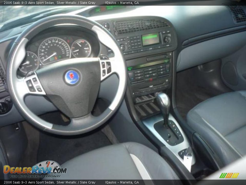 2006 Saab 9-3 Aero Sport Sedan Silver Metallic / Slate Gray Photo #9