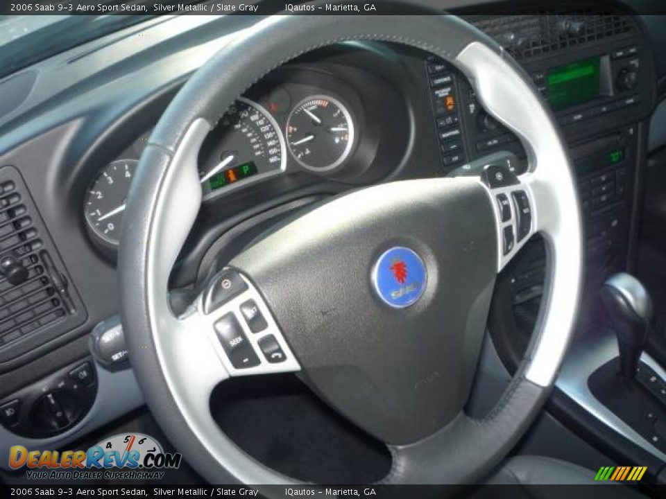 2006 Saab 9-3 Aero Sport Sedan Silver Metallic / Slate Gray Photo #10