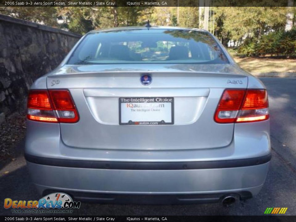 2006 Saab 9-3 Aero Sport Sedan Silver Metallic / Slate Gray Photo #12