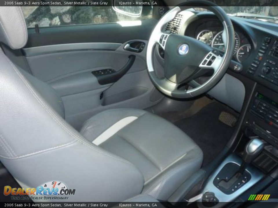 2006 Saab 9-3 Aero Sport Sedan Silver Metallic / Slate Gray Photo #15
