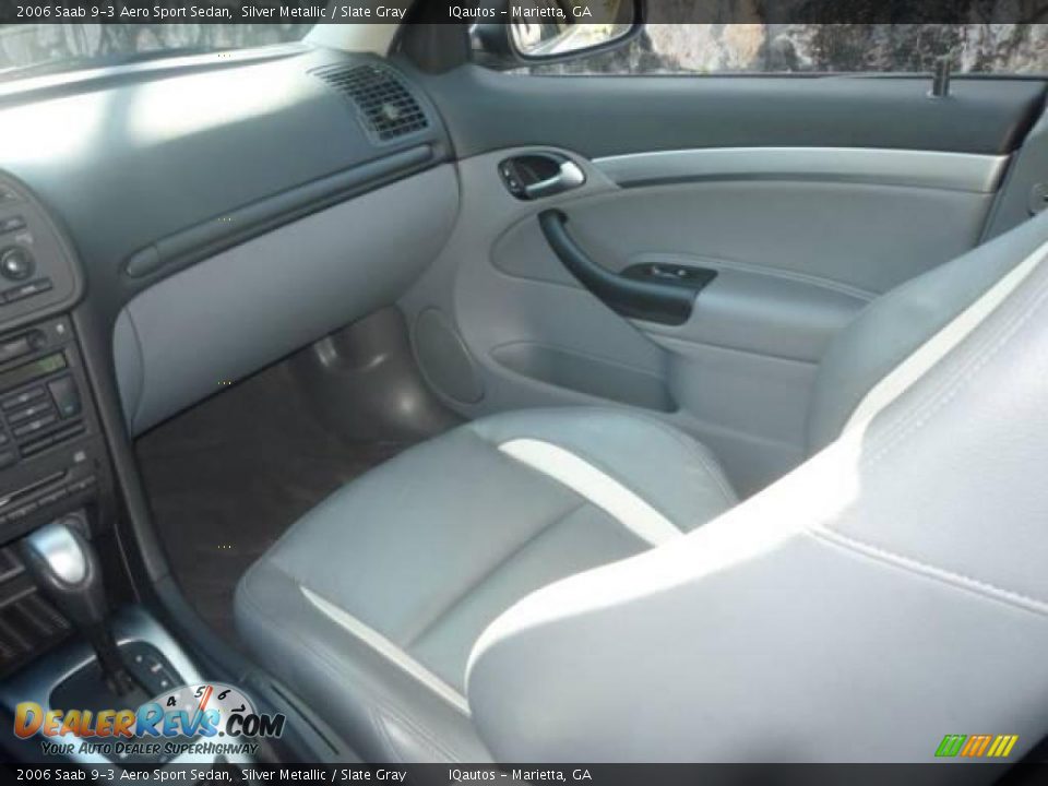 2006 Saab 9-3 Aero Sport Sedan Silver Metallic / Slate Gray Photo #16