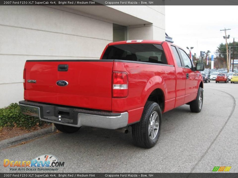 2007 Ford F150 XLT SuperCab 4x4 Bright Red / Medium Flint Photo #3
