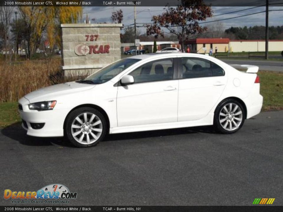2008 Mitsubishi Lancer GTS Wicked White / Black Photo #1