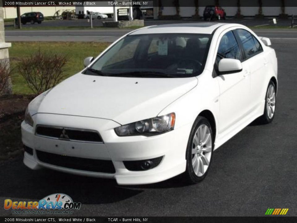 2008 Mitsubishi Lancer GTS Wicked White / Black Photo #2