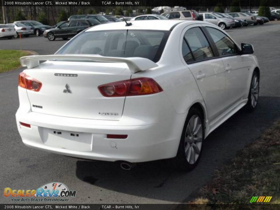 2008 Mitsubishi Lancer GTS Wicked White / Black Photo #4