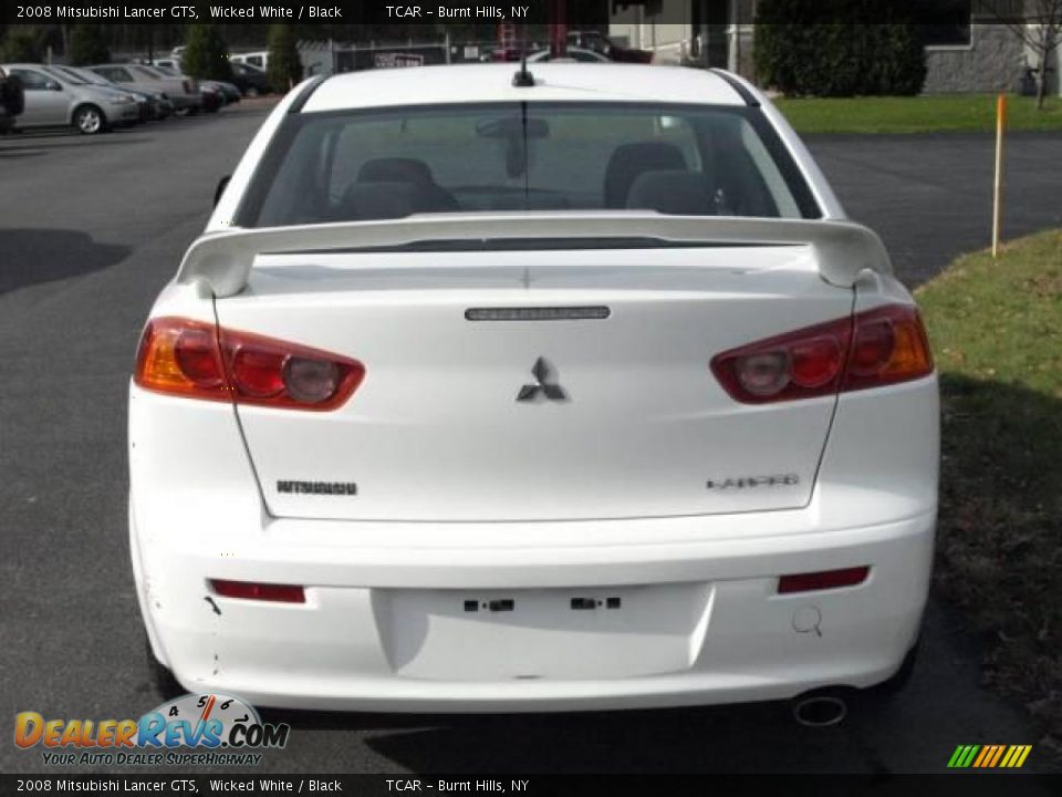 2008 Mitsubishi Lancer GTS Wicked White / Black Photo #5