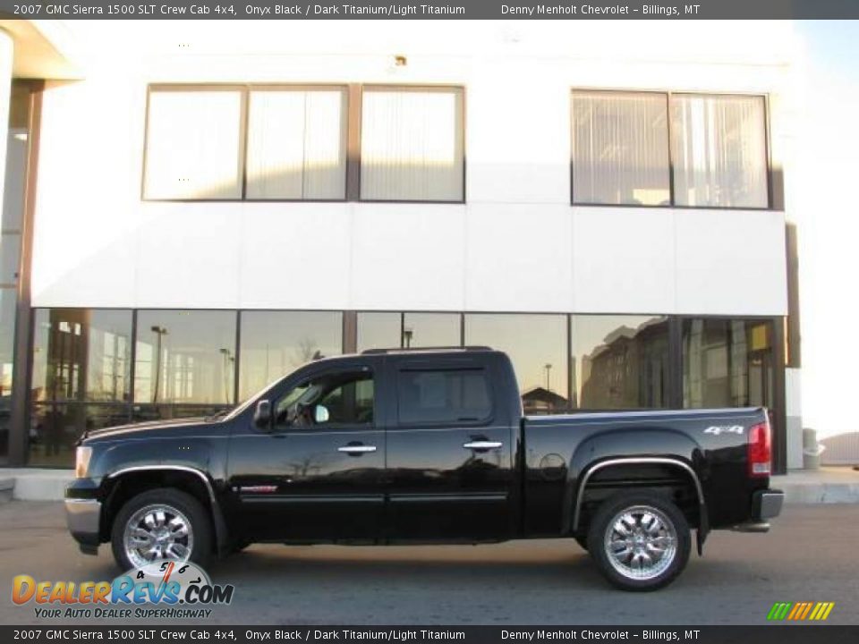 2007 GMC Sierra 1500 SLT Crew Cab 4x4 Onyx Black / Dark Titanium/Light Titanium Photo #1