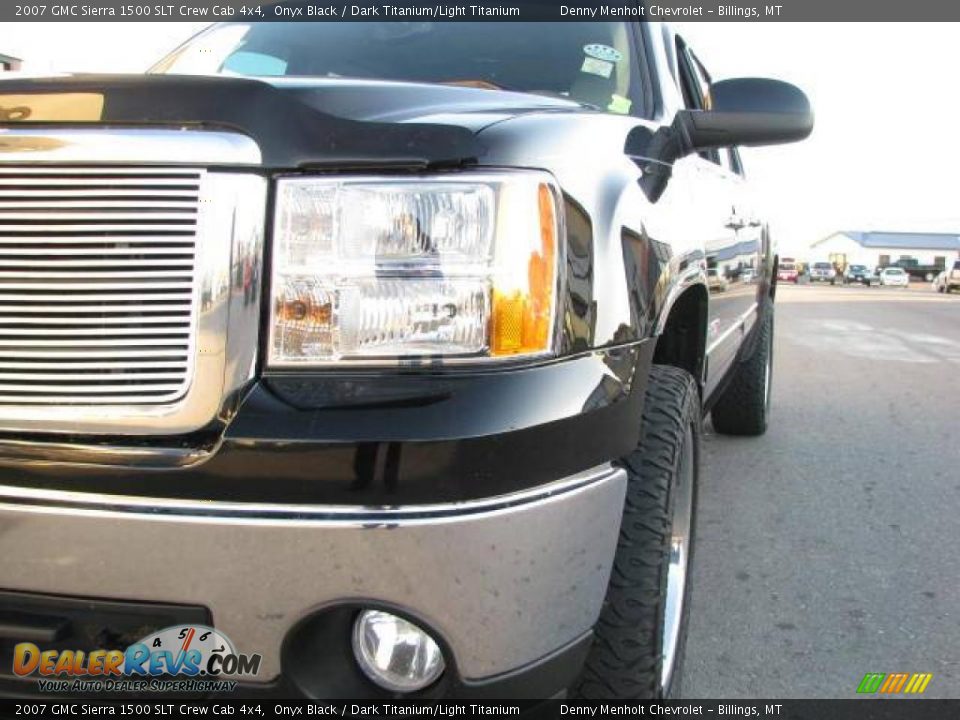 2007 GMC Sierra 1500 SLT Crew Cab 4x4 Onyx Black / Dark Titanium/Light Titanium Photo #3