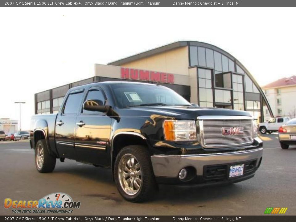 2007 GMC Sierra 1500 SLT Crew Cab 4x4 Onyx Black / Dark Titanium/Light Titanium Photo #4