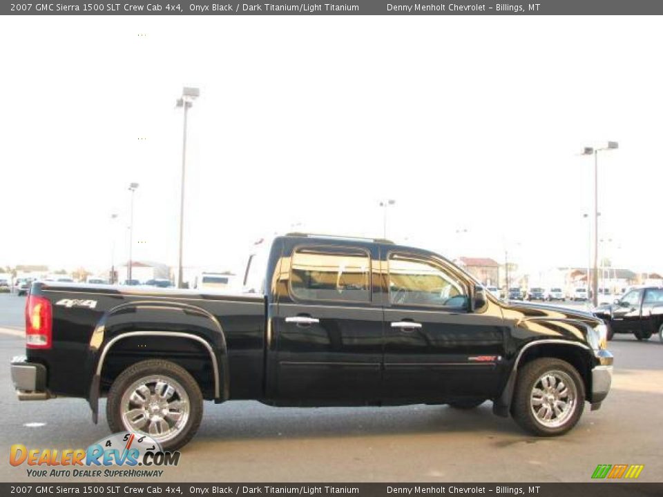 2007 GMC Sierra 1500 SLT Crew Cab 4x4 Onyx Black / Dark Titanium/Light Titanium Photo #6
