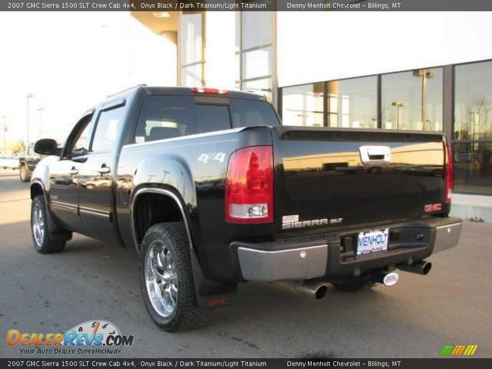 2007 GMC Sierra 1500 SLT Crew Cab 4x4 Onyx Black / Dark Titanium/Light Titanium Photo #8