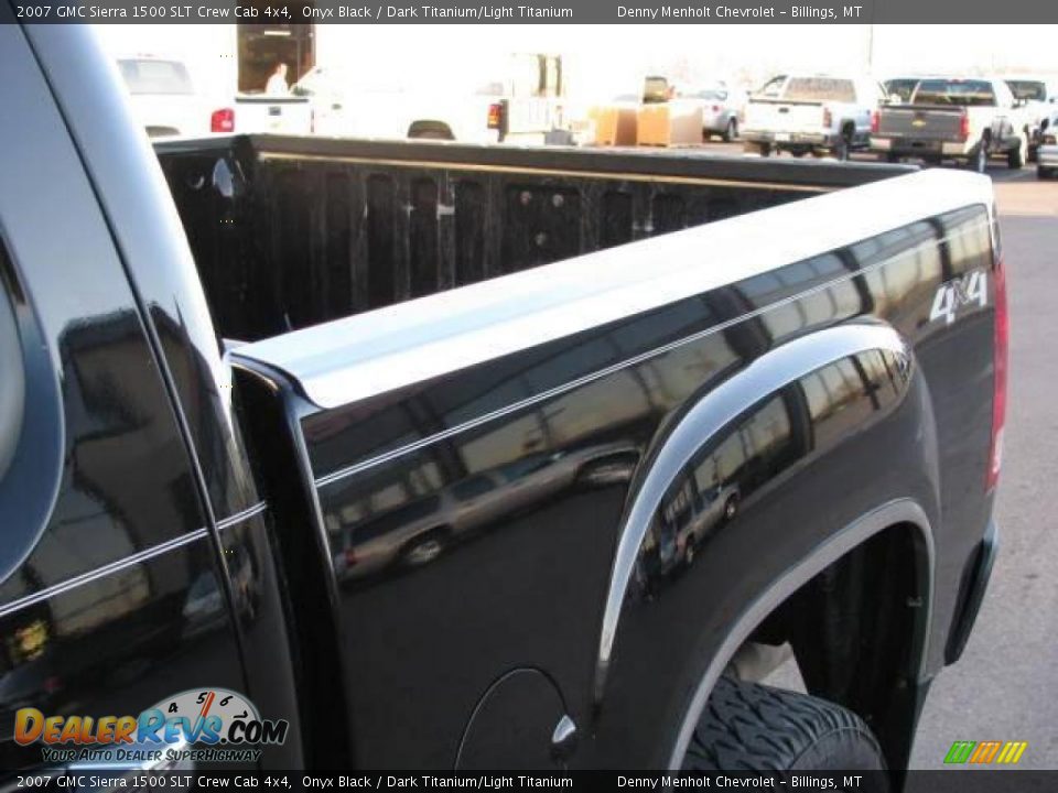 2007 GMC Sierra 1500 SLT Crew Cab 4x4 Onyx Black / Dark Titanium/Light Titanium Photo #9