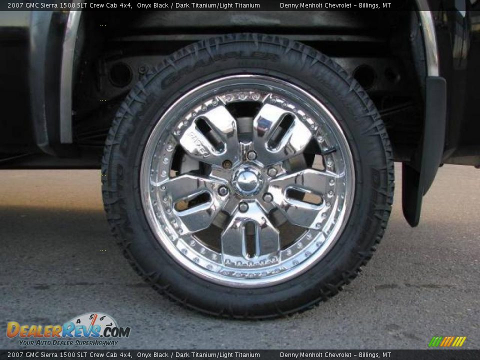 2007 GMC Sierra 1500 SLT Crew Cab 4x4 Onyx Black / Dark Titanium/Light Titanium Photo #11