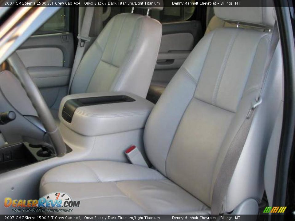 2007 GMC Sierra 1500 SLT Crew Cab 4x4 Onyx Black / Dark Titanium/Light Titanium Photo #15
