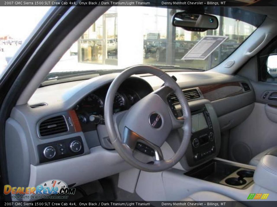 2007 GMC Sierra 1500 SLT Crew Cab 4x4 Onyx Black / Dark Titanium/Light Titanium Photo #17