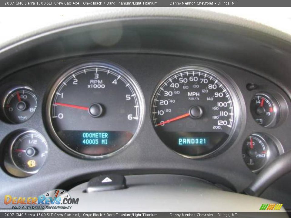 2007 GMC Sierra 1500 SLT Crew Cab 4x4 Onyx Black / Dark Titanium/Light Titanium Photo #20